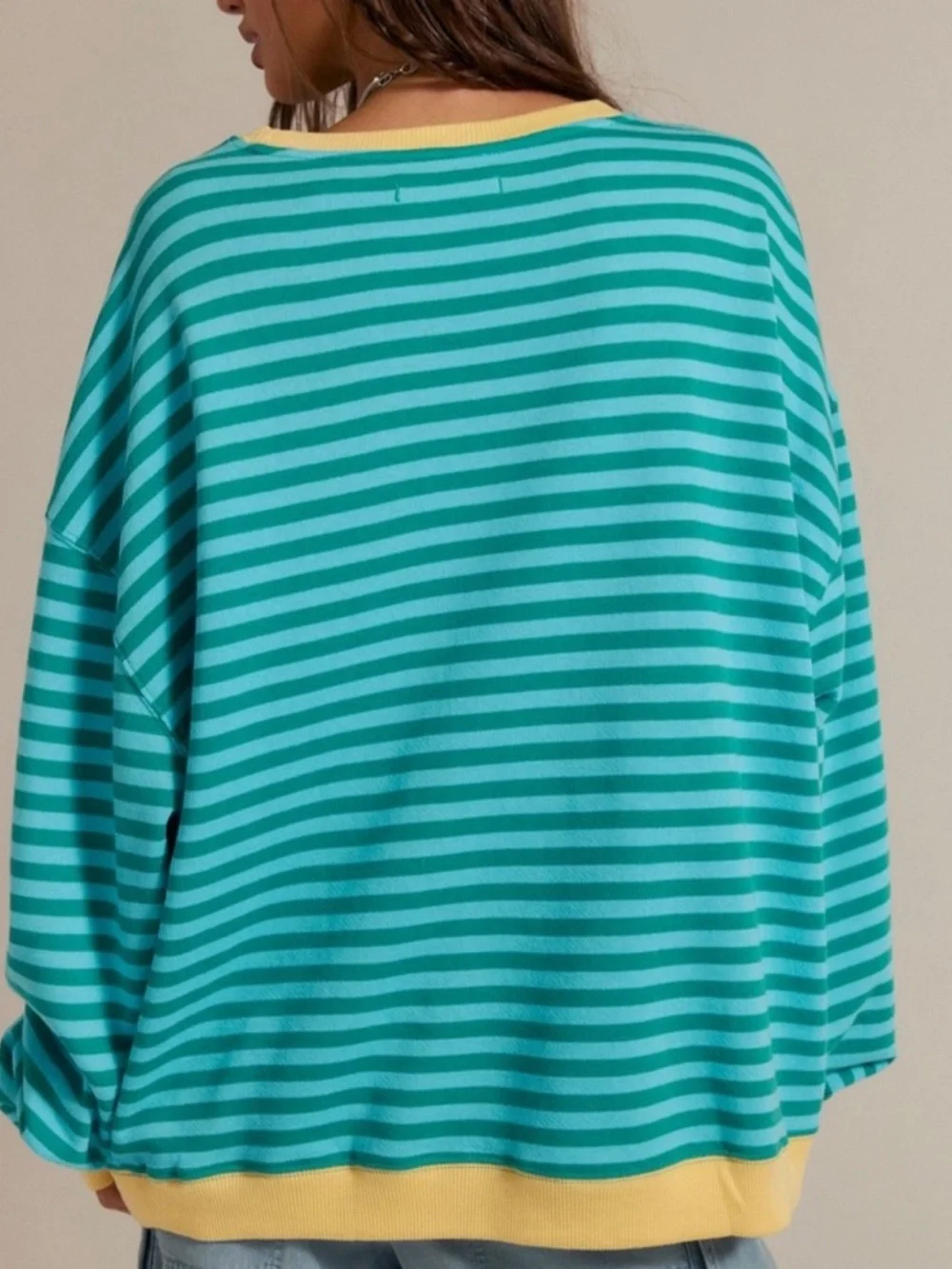 Free People We The Free | Classic Striped Oversized Crewneck | XS